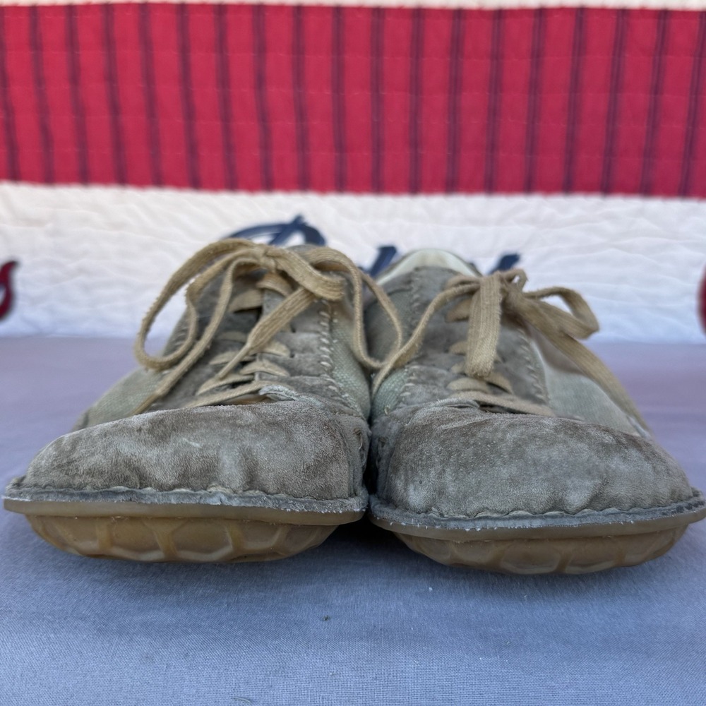 Size 13 - Patagonia Olulu Men's Hiking Shoes Sage Khaki Leather Hemp Low Top - Picture 2 of 11